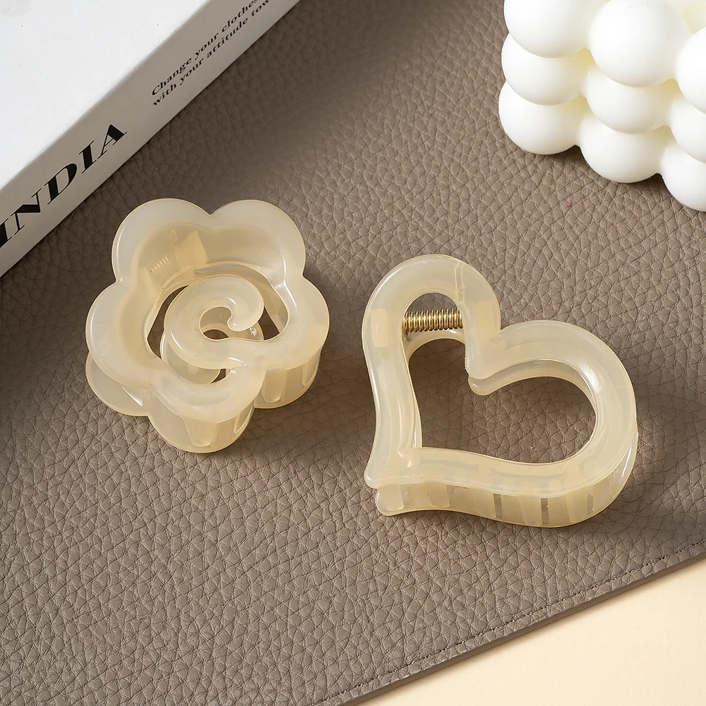 Große Haarspangen Blume Haar Krallen Krabben Haarnadel Liebe Mädchen Haar Clip Bands Frauen Koreanische Pferdeschwanz Styling Werkzeuge Haar Zubehör – Detail 7