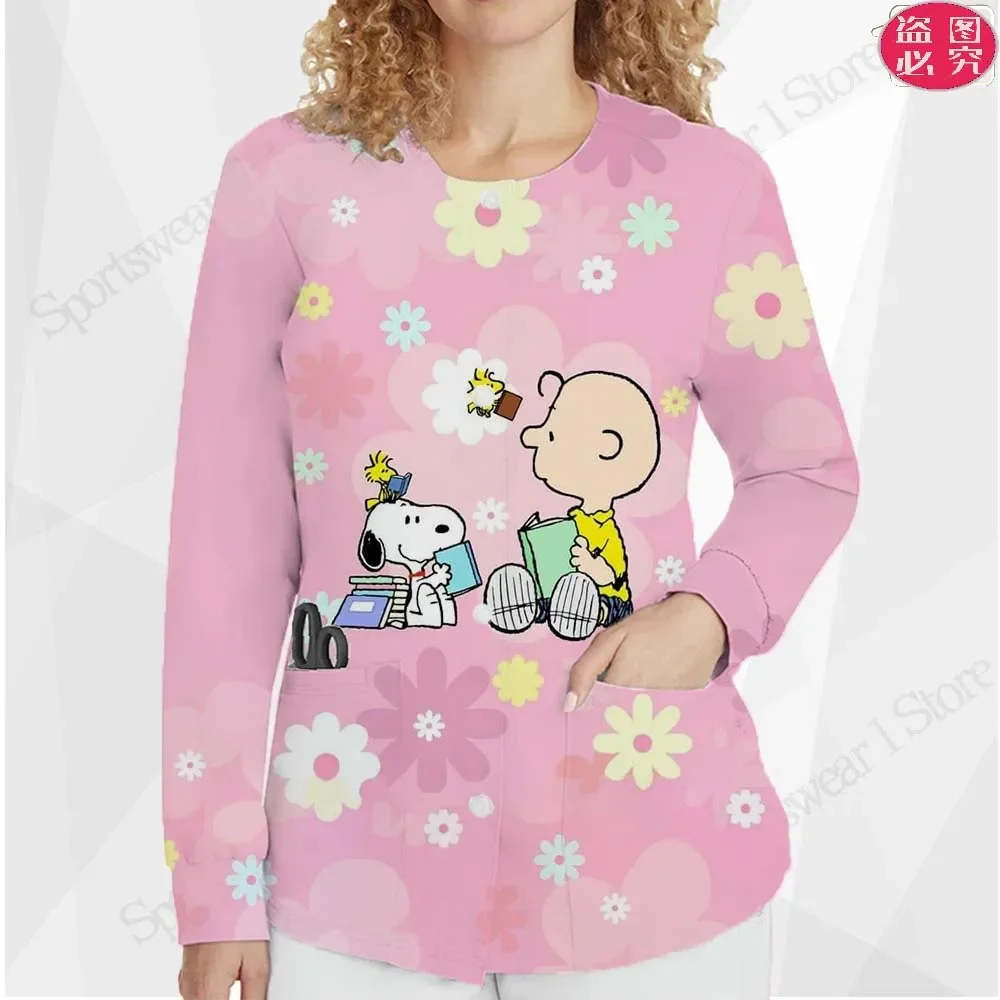 간호사 유니폼 여성용 가디건 재킷, 프로모션 포켓 가디건, 아노락 단추, 가을 패션 의류