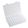 Plastic Box Storage Box 24 Grid Clear Light PP Practical Metal Parts Sewing Accessories Craft Parts Transparent Lid Dustproof 5