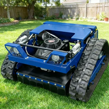 Robot Rasaerba Personalizzato per il Taglio dell'Erba, Macchina da Giardino Cingolata con Telecomando, Motore Affidabile