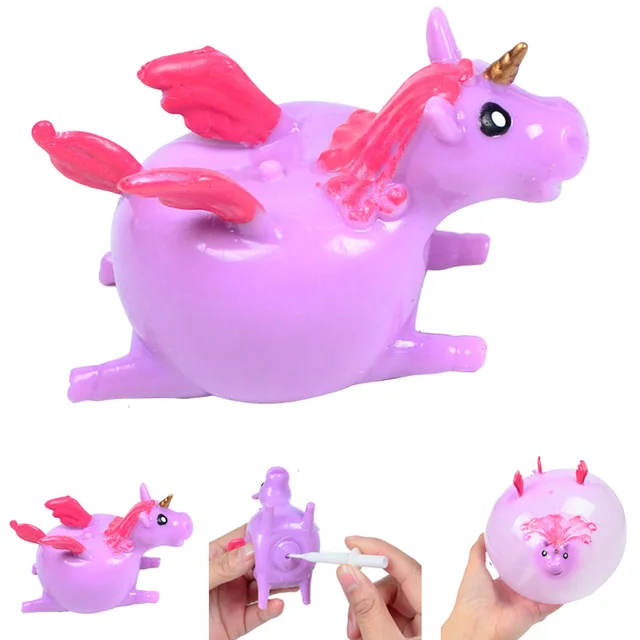 Kid Funnny Blowing Animals Inflate Unicorn Squishy Vent Balls Antistress Hand Balloon Party Sports Games Fidget Toy for Children 2