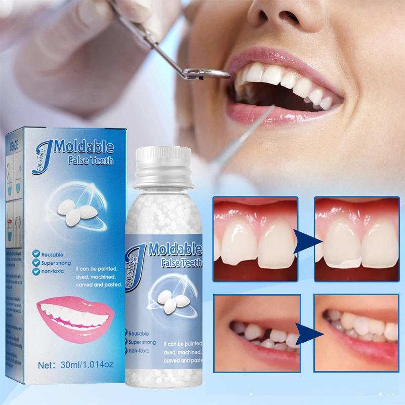 

Medical Grade Resin FalseTeeth Solid Glue Temporary Tooth Repair Gaps Filling Denture Adhesive Teeth Care Tools DIY Decoration