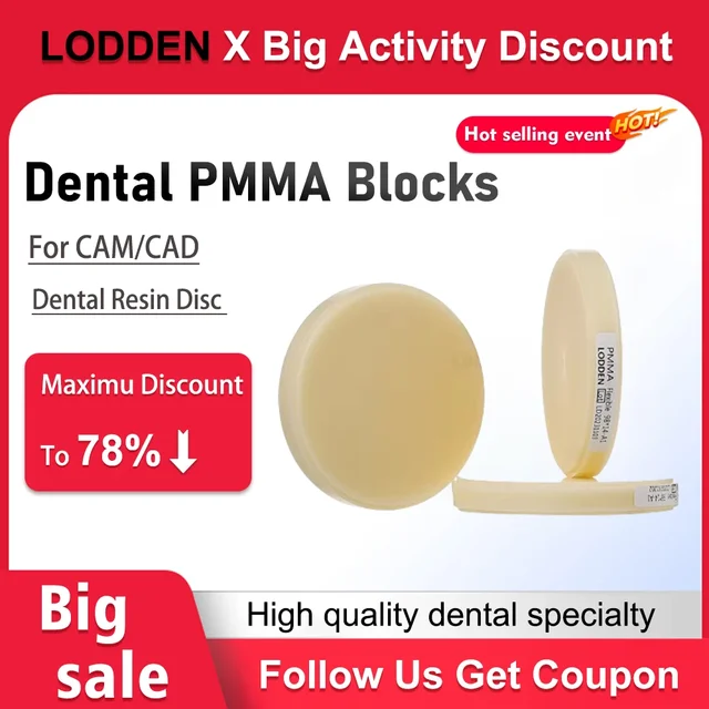 PMMA Blocks Monolayer Dental Lab Materials Resin Disc dentista For CAM/CAD Open System 98mm A1 A2 A3 A3.5 B1 B2 BL1 Colors