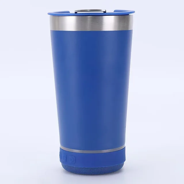 16oz smart bluetooth speaker car portable car cup creative bottle opener stainless steel thermos cup 2