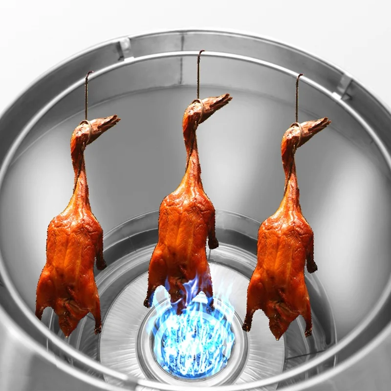 Stainless Steel Vertical Charcoal Duck Chicken Oven Meat Roast Stove Goose Crispy Pork Belly Hanging Oven 3
