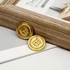 Vintage Letter B Metal Button High Quality 10PCS Of British Style Uniform Button Hand Stitched Buttons 1