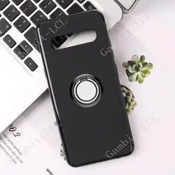 Enhanced Phone Cover with Back Ring Holder - TPU Soft Silicone Case for LG V60 ThinQ 5G (Ring Case Black)