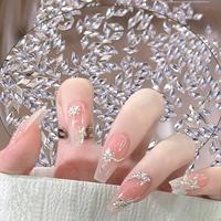 100pcs 3D Mini Zircon Nail Art Rhinestones Shiny Clear Crystal Flatback Nail Diamond Dazzling Mixed Shape Nail Gemstone DIY Deco 5