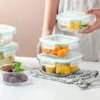 Kitchen Food Containers with Lid Glass Sealed Rectangular Borosilic Box Refrigerator Storage Box Microwave-heated Lunch Boxes 1