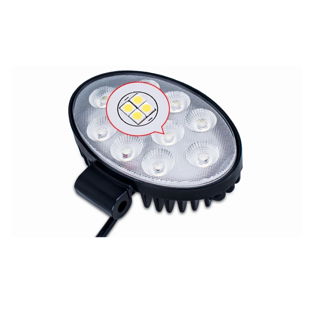 2Pcs LED 지게차 전면 조명 12V - 60V 40W 로더 헤드 라이트 굴삭기 작업 조명 홍수 조명 액세서리 부품 알루미늄 합금