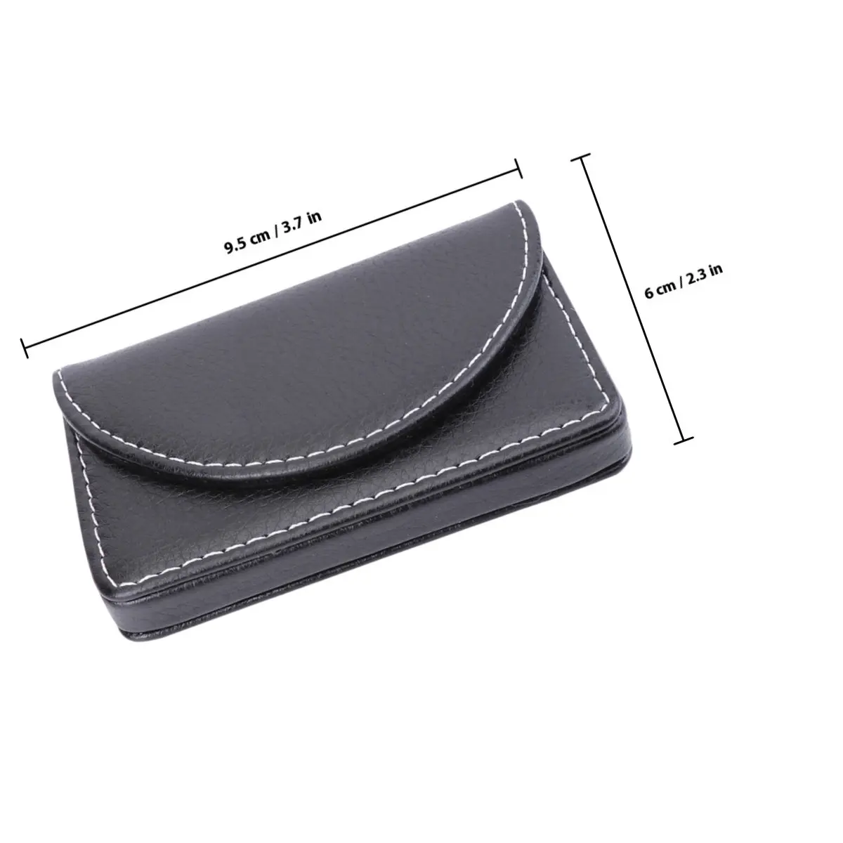 1Pcs 명함 홀더 블랙 PU 휴대용 비즈니스 케이스 신용 ID 이름 기프트 카드를 위한 간단하고 세련된 주최자