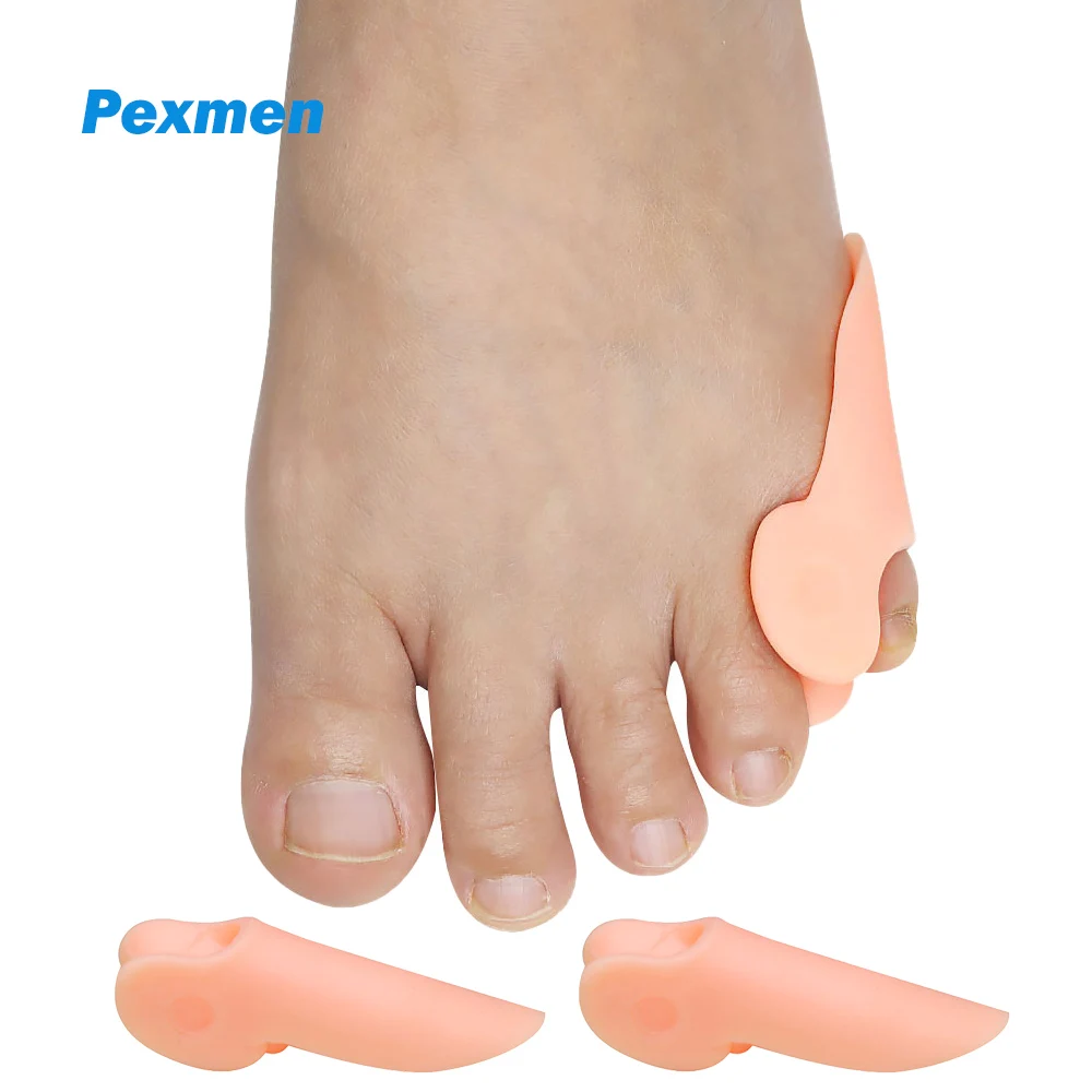 

Pexmen 2/4Pcs Gel Tailor's Bunion Pads Pinky Toe Bunion Corrector Little Toe Separator Protector for Calluses Blisters and Corns