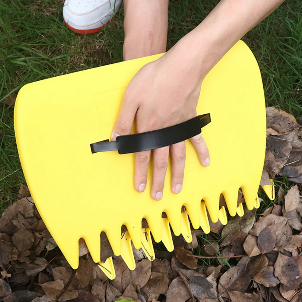 Handheld Leaf Rake Comfortable Outdoor Leaf Trap Garden Collector for Picking Up Leaves Grass for Clippings Shrubs Garbage