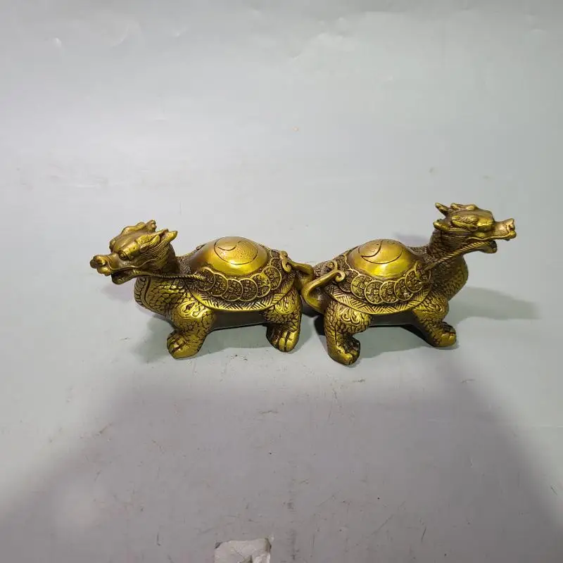 

Статуэтка дракона-черепахи, литье в виде животного, абстрактный геометрический стиль, металлическая ретро-скульптура, для дома, офиса, комнаты, настольное украшение, подарок