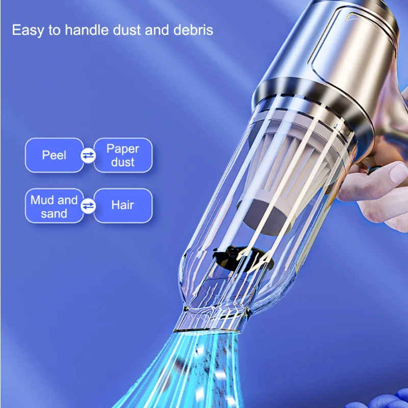 Xiaomi Car Vacuum Cleaner Strong Suction Wireless Portable Dust Blower Dual Use Mini Handheld Cleaning For Home Desktop Supplies