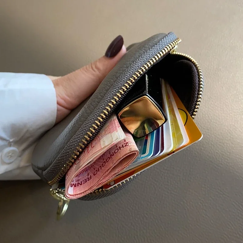 Porte-monnaie Rond Avec Fermeture éclair - Pochette Compacte 15x10x2 Cm - Nylon - Pour Pièces, écouteurs, Clés - Idéal Vélo, Randonnée