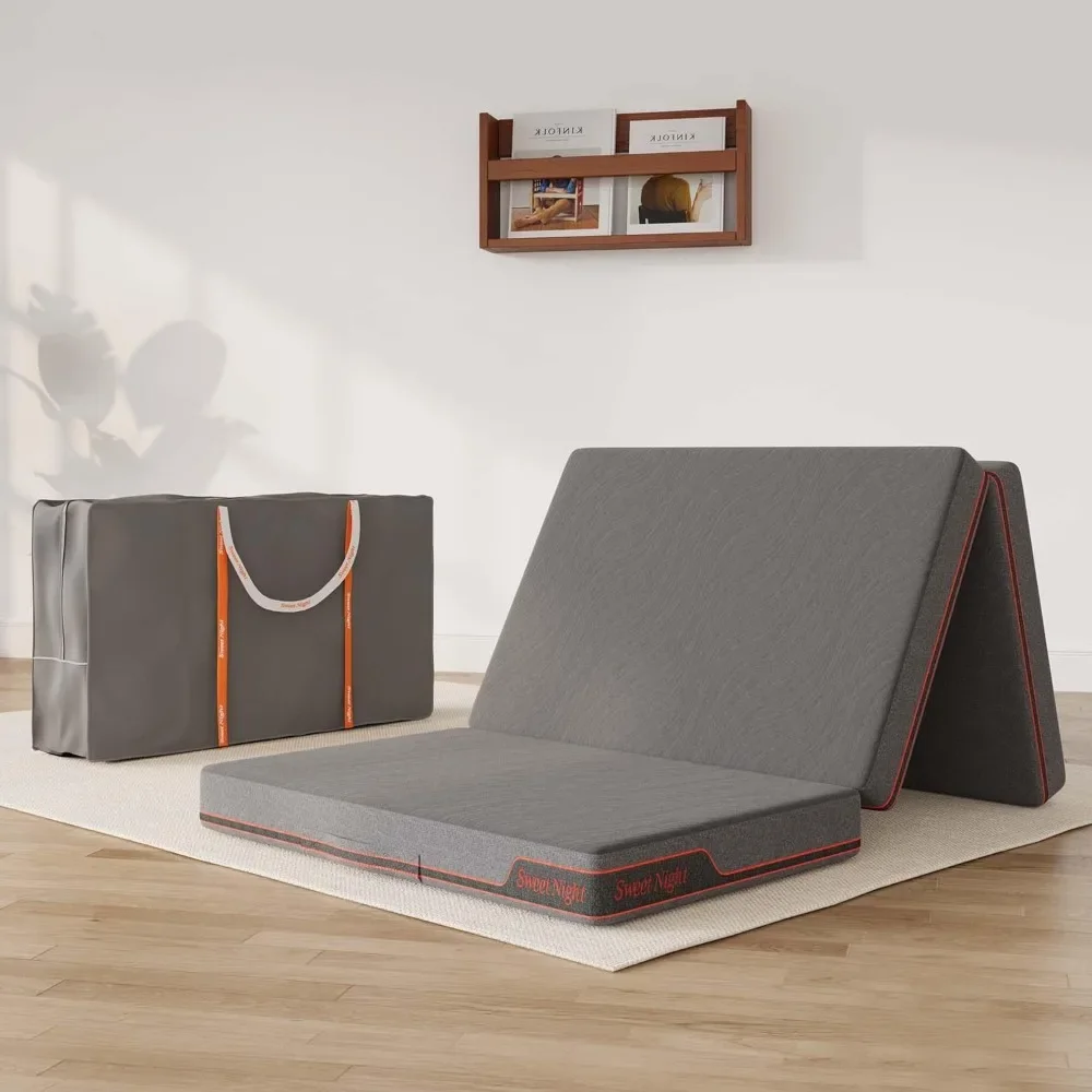

Folding Mattress Twin Size with Carry Bag 4-Inch Breathable Mesh Sides & Portable Mattress - Compact and Easy To Storage