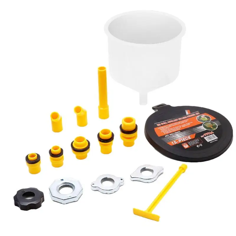 

Coolant Filling Kit Radiator Coolant Filling Funnel Kit No Spill Funnel Radiator For Car 15Pcs ABS Filling Funnel Spout Pour Oil