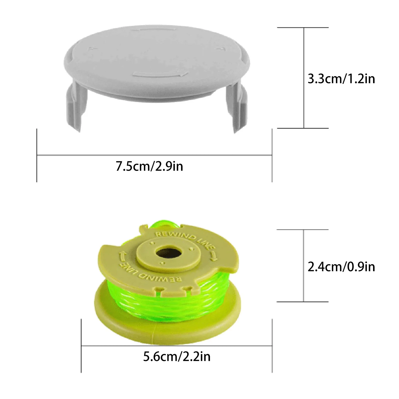 FutureWay Fadenschnur-Spule – Kompatibel Mit Ryobi AC80RL3-6 Trimmern