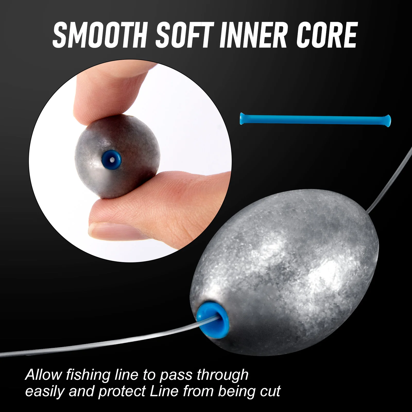 Oval Egg Sinkers, Versatile Fishing Weights for Surf and Long Casting