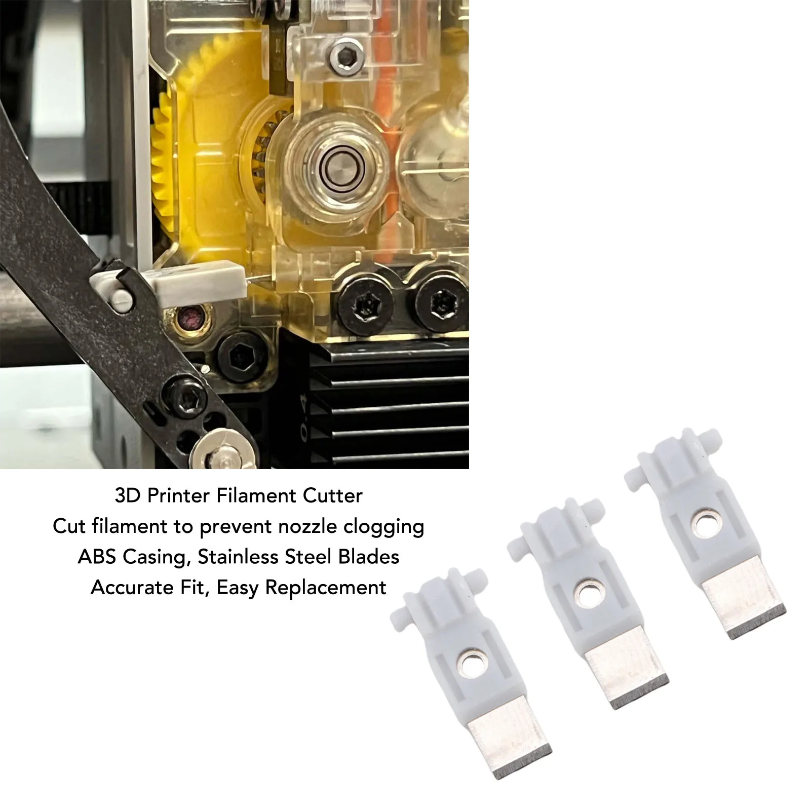 Filament Cutter Replacement for Bambu  X1 P1S P1P A1 3D Printers Tool Head Cutter Scraper Filament Cutter Replacement