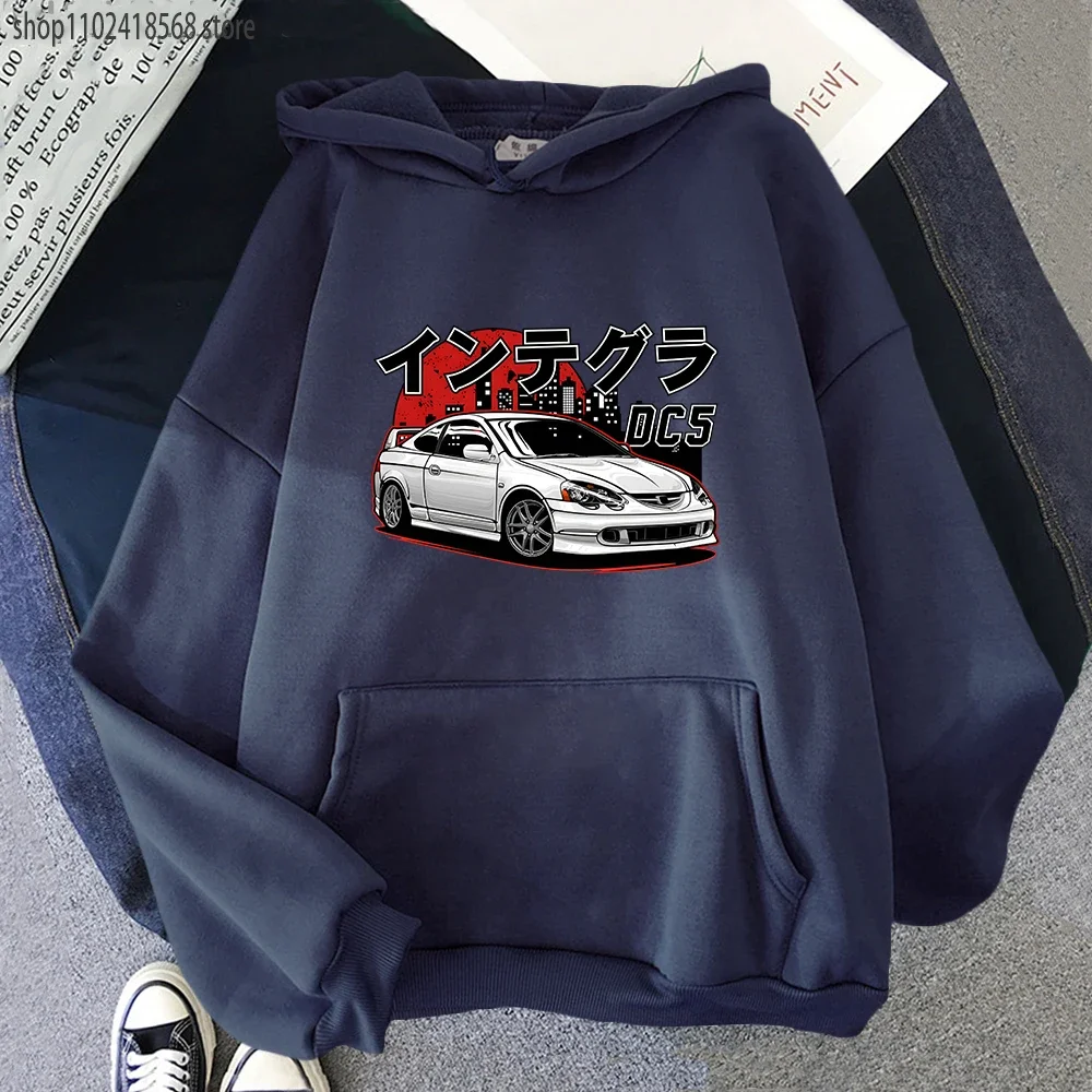 JDM Integra DC5 Type R Hoodie Fashion Men Initial D Graphic Sweatshirts Unisex Pullovers Oversized Japanese Streetwear Women