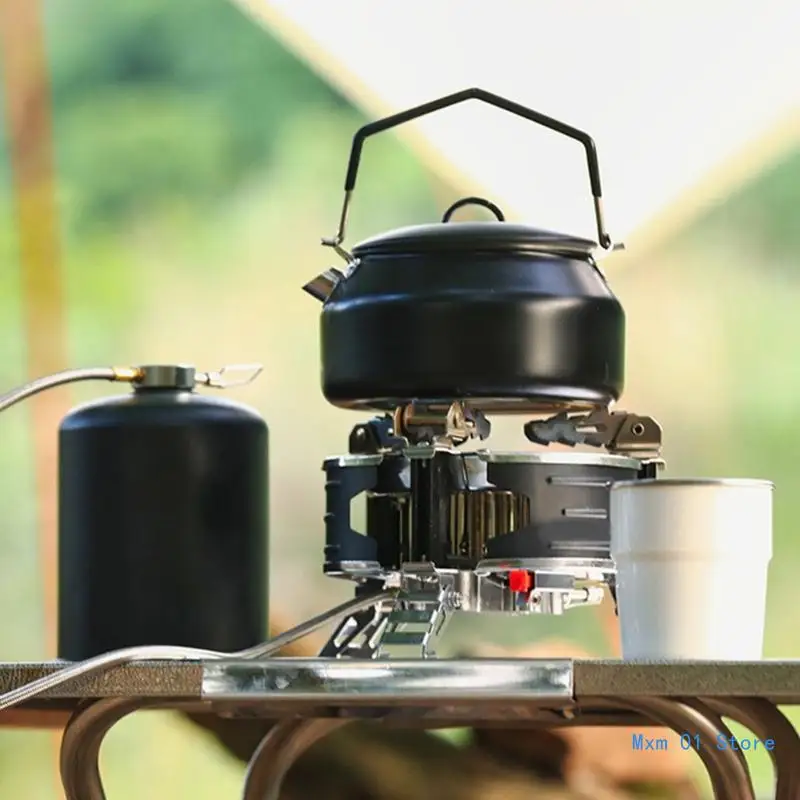 

Camping Kettle, 1L Camp Tea Coffee Pot Stainless Steel Outdoor Hiking Kettle Pot Lightweight Durable Camping Tea Drop shipping