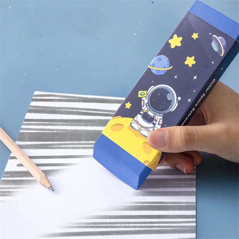 Cartoon Huge Eraser Super Large Block Pencil Eraser Without Leaving Marks Astronauts/Dinosaur Student Art Painting Rubber Eraser 4