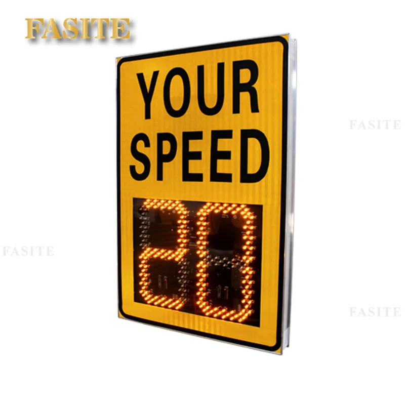 Description Picture 5 of itemHigh visibility radar traffic solar powered speed signs LED speed limit signs