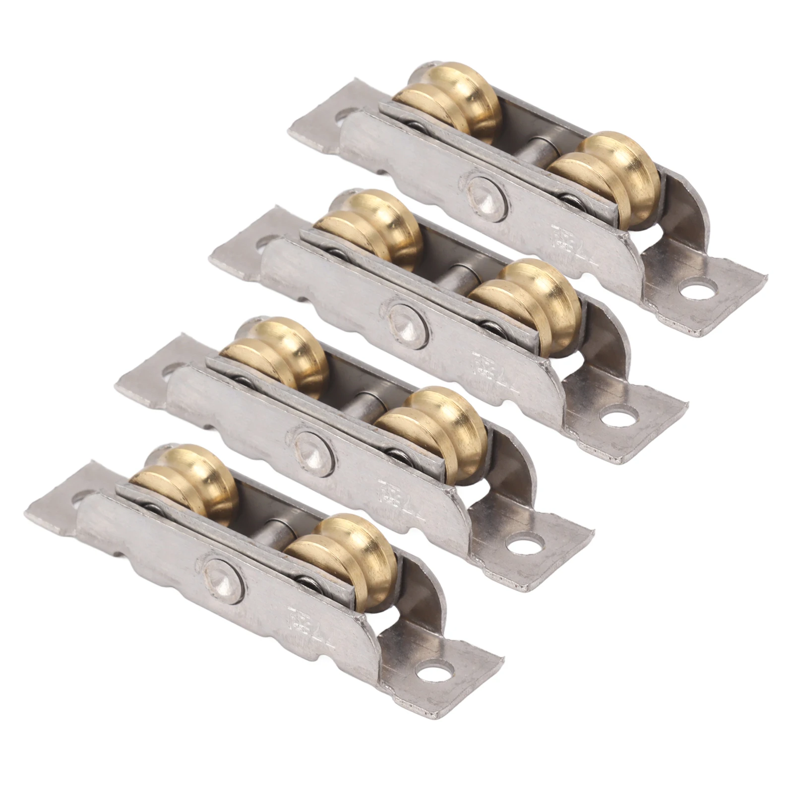 4Pcs Sliding Patio Door Roller Assembly Stainless Steel Copper Ball Bearing Wheel Roller Assembly for Glass Door Window