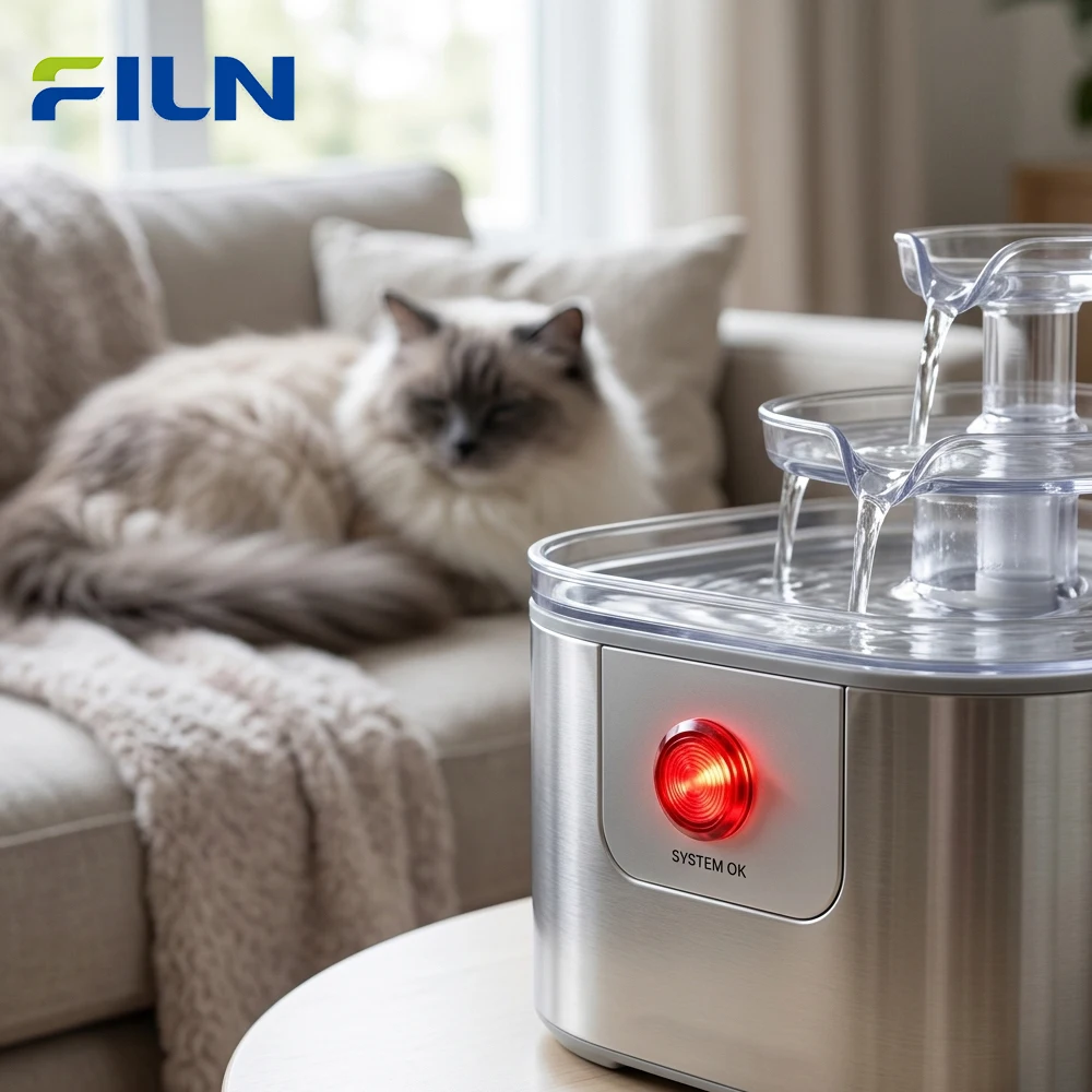 FILN 3PCS 12mm IP67 방수 경고등 LED 표시등 12v-24v 가정용 자동 애완동물 급수기 음수 제어판