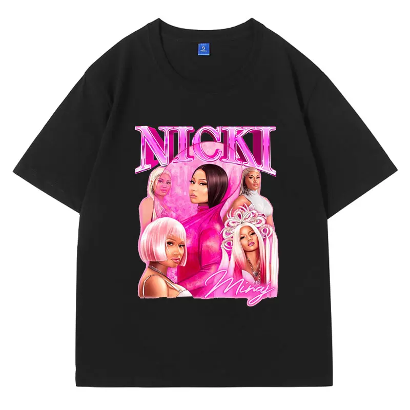 

Rapper Nicki Minaj Hoodies Pink Friday 2 World Tour T-shirt Men Fashion Aesthetic Harajuku T Shirt Summer Oversized Tee Shirts