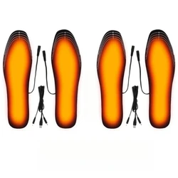 USB Heated Shoe Insoles - Electric Foot Warmer Pads - 35-40 (2 Pairs)