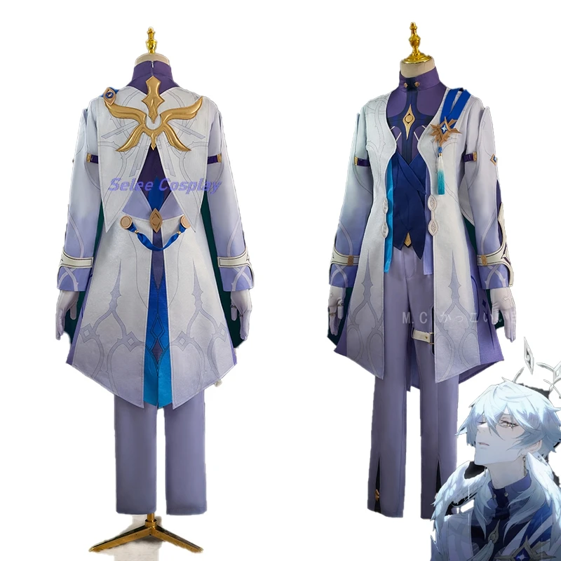 

Sunday Cosplay Game Honkai Star Rail Costumes Wigs Halovian Uniform Suit Wig Men Halloween Carnival Hair Costume Men 2024 New