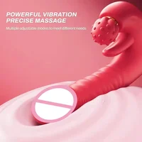 3 in 1 360 °   Rotation Massage Klitoris Vibrator für Frau Zunge Stoßen Teleskop Dildo Weibliche Masturbator Erwachsene Sex Spielzeug 4