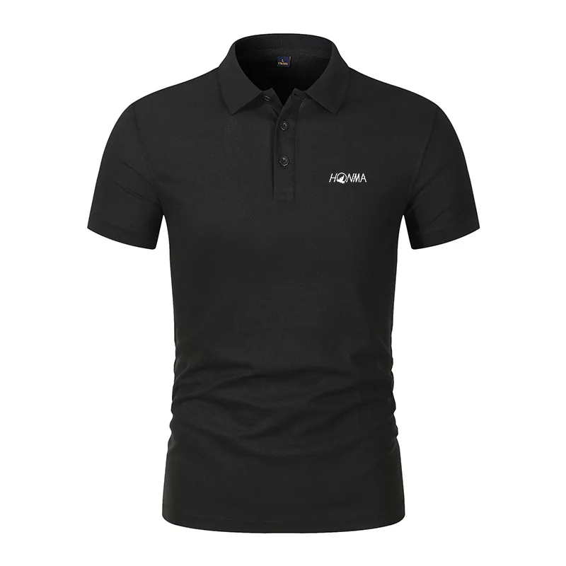 

Camisa polo monocromática de manga curta masculina, camiseta esportiva casual, conjunto polo multifuncional de lapela