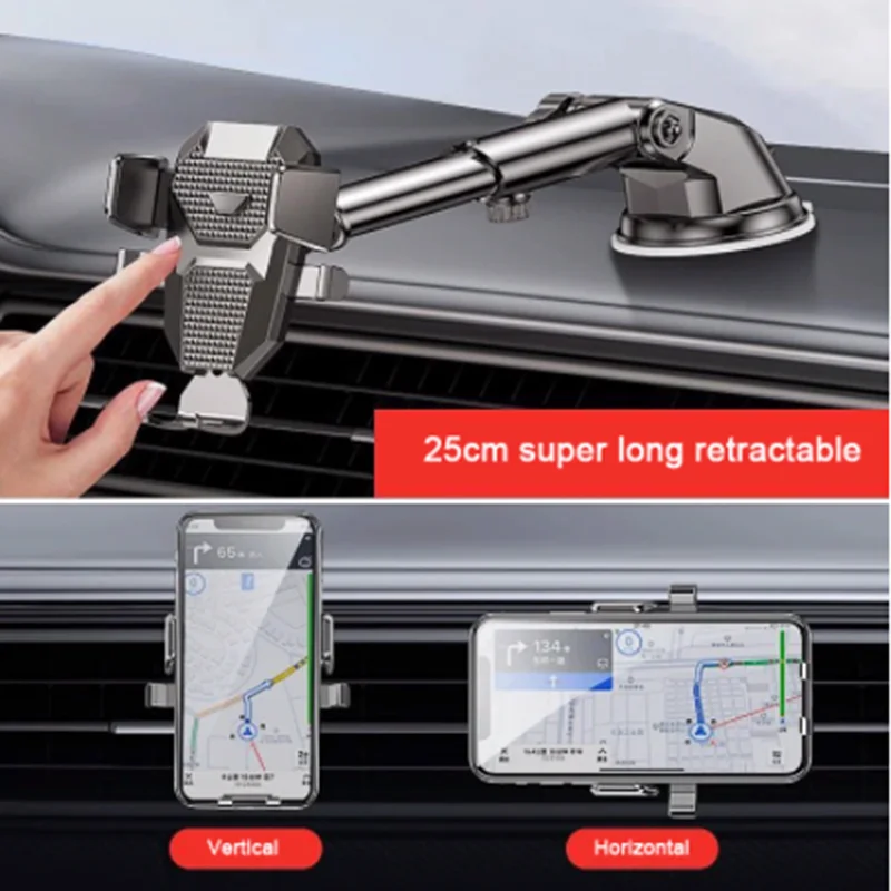 

Car Phone Holder Mount Stand Mobile Cell Support Suitable For iPhone 13 12 11 Pro Xiaomi Huawei Samsung