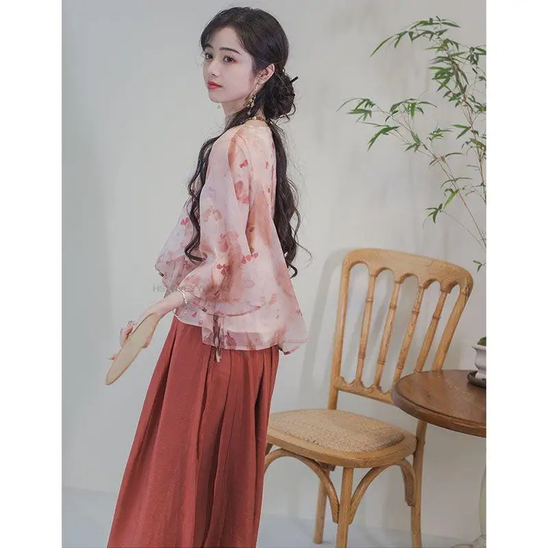 Рисунок 3 - Китайские улучшенные женские шифоновые брюки Hanfu