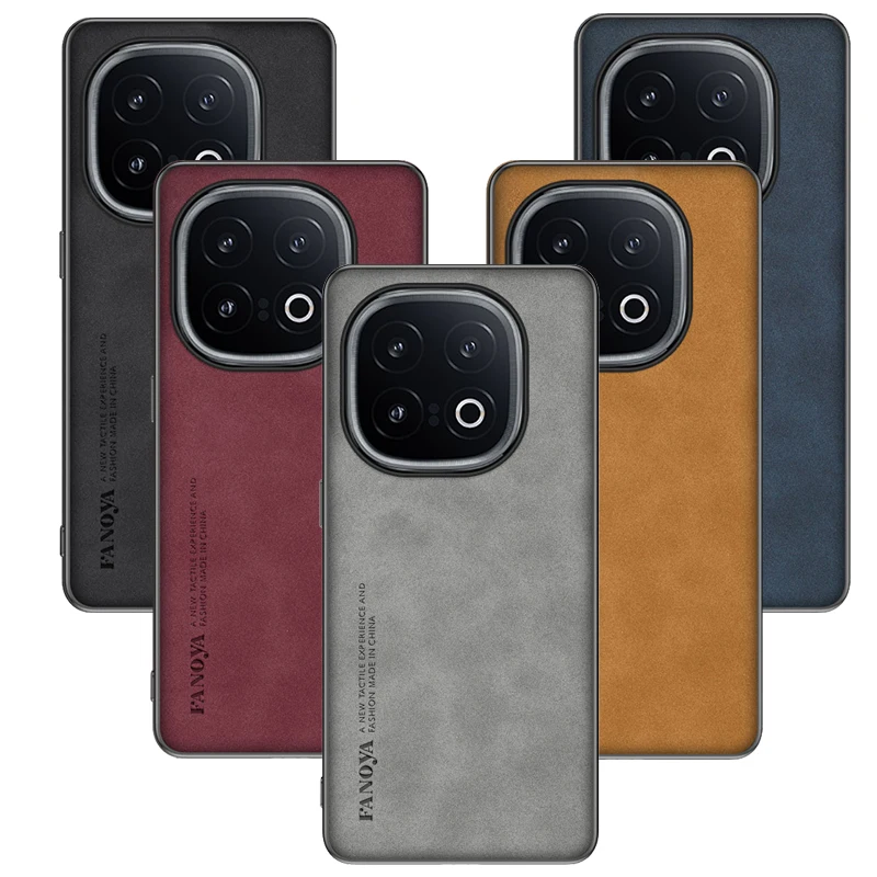 Frosted PU Leather Anti-Shock Hard Plastic Phone Case