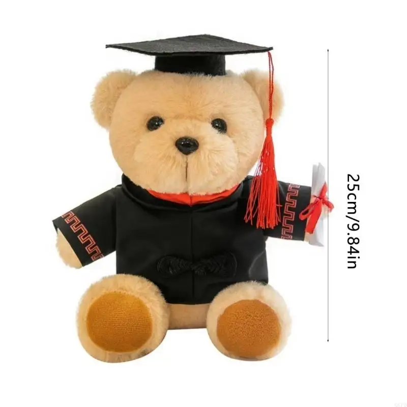 졸업 모자에 귀여운 봉제 곰 장난감 학사 선물 봉제 장난감 동물