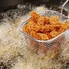 Mini Square Fry Basket Metal French Fries Chips Holder with Handle Desk Food Presentation Mesh Basket Kitchen Accessories Tools 2