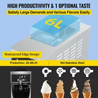 Machine à crème glacée VEVOR de comptoir à tête unique 8116F 220V, prise européenne, alarme de manque de crème, idéale pour la restauration 1