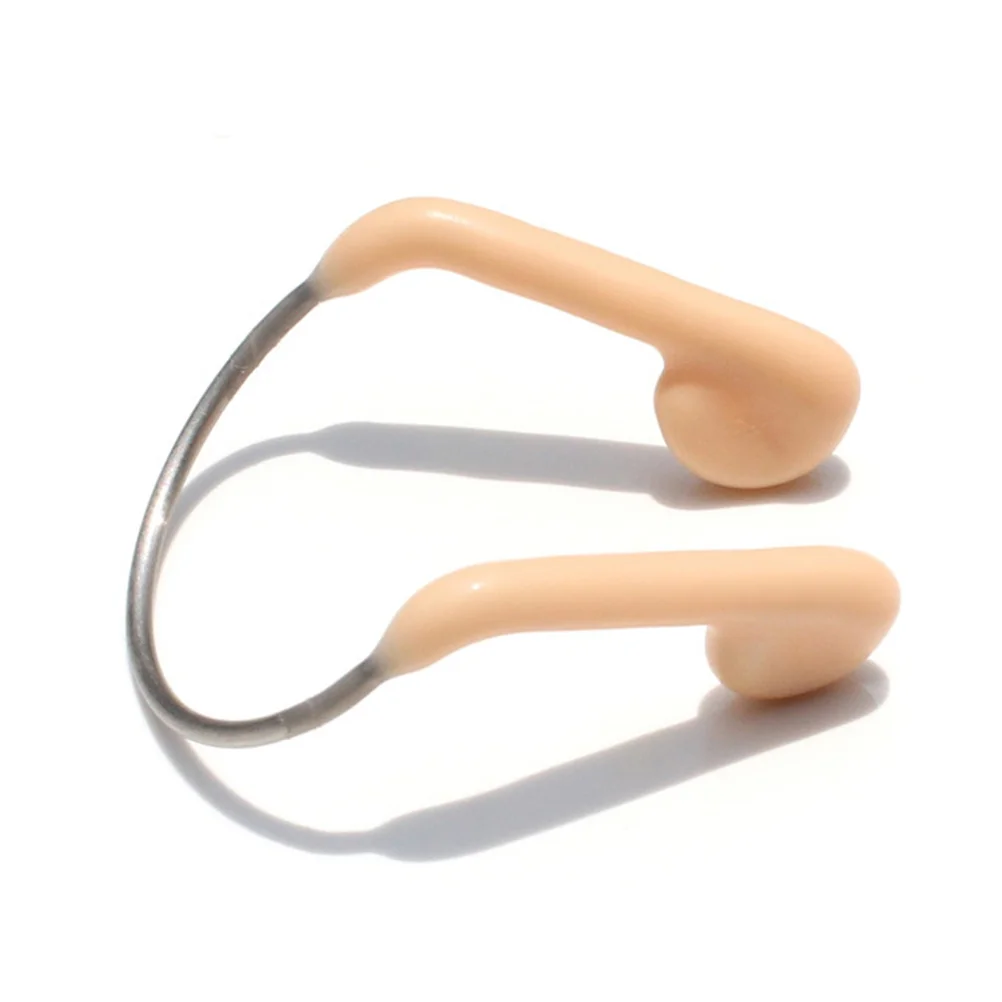 

6 Pcs Nose Clip Swimming Training Protector Steel Wire Metal Frame Silicone Nose Clips with Strap for Adults Kids Beginners