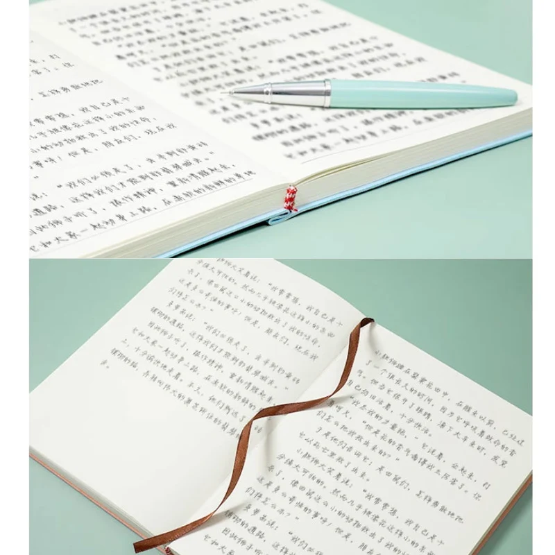A5 Notebook Thick Notebook Thickened Large Notebook Soft Leather Horizontal Line Diary Blank Notebook Stationery 180 Sheets/Book 4