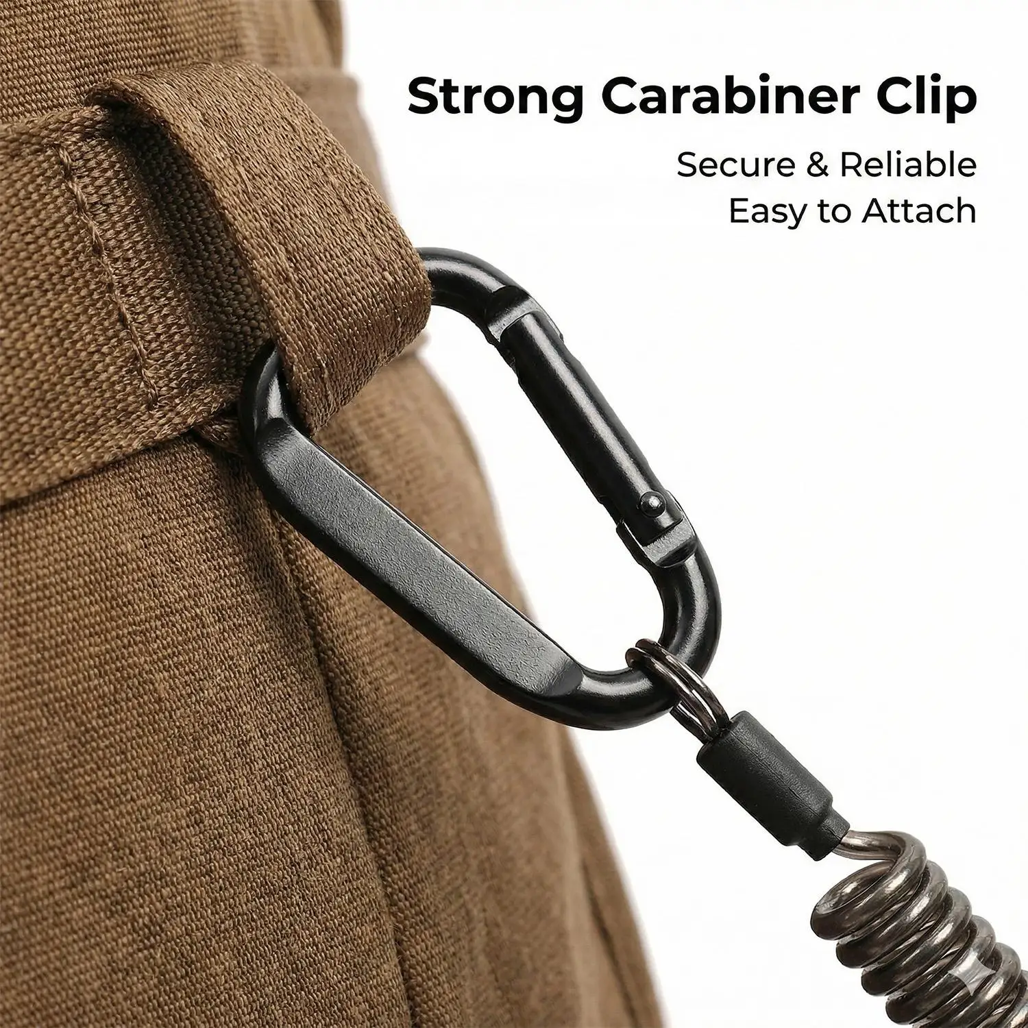 Coiled Anti-Theft Retractable Phone Lanyards with Tether Tabs - Outdoor Anti-Fall Straps (1-3 Pack)