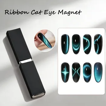 Strumento Magnetico per Effetto Occhio di Gatto, Potente Bacchetta Magnetica a Doppia Estremità per Effetti di Nastro Fluido e Perline di Vetro, Design Quadrato e Cilindrico