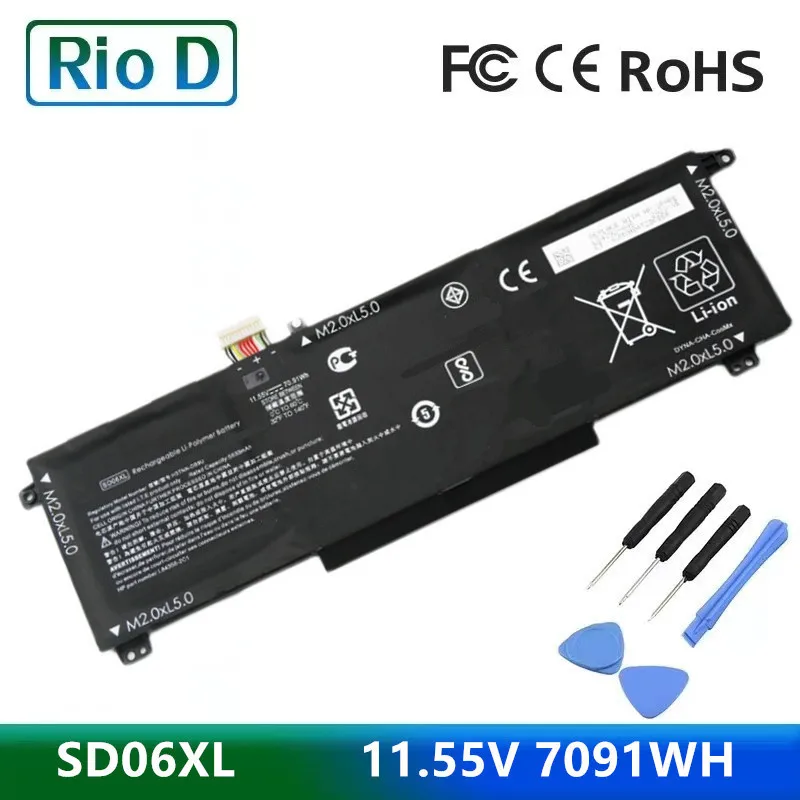 Bateria do Portátil hp Omen 15 2023 Ek0026nr Ek000 Ek0013tx Ek0023tx Ek0059 L843562c1 L84392005 Novo Sd06xl Hstnn-db9u