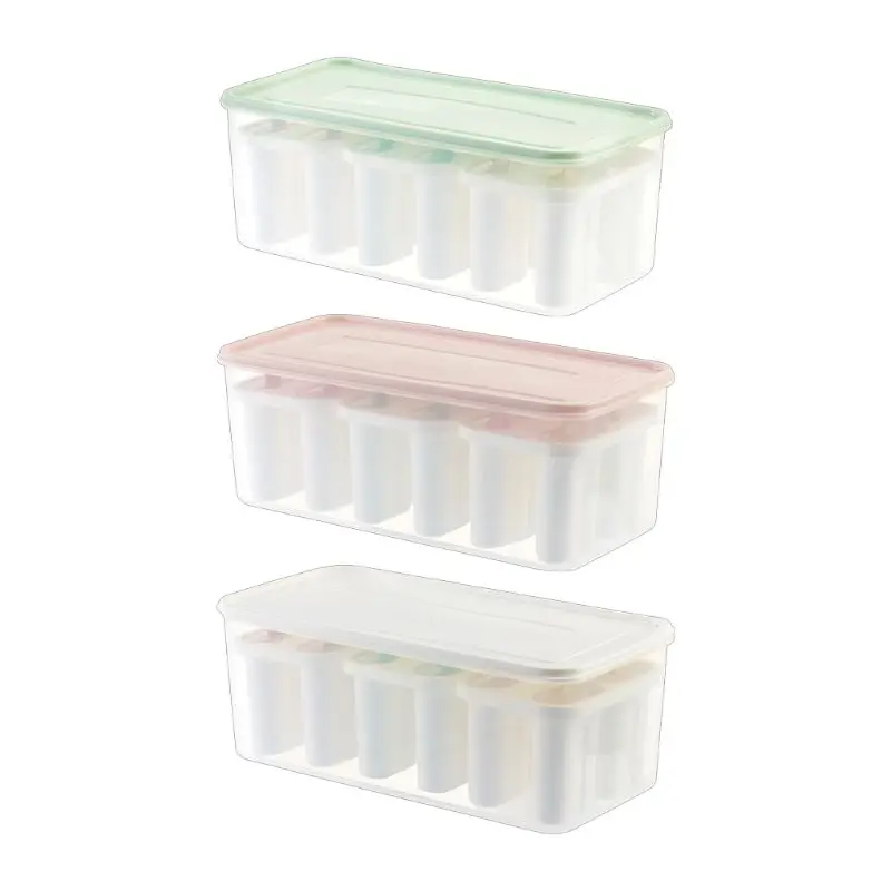 

12 DIY Ice Cream Molds with Cover Sticks Cool Freezing Tray for Frozen Popsicle Maker Snacks Making Reusable Tool