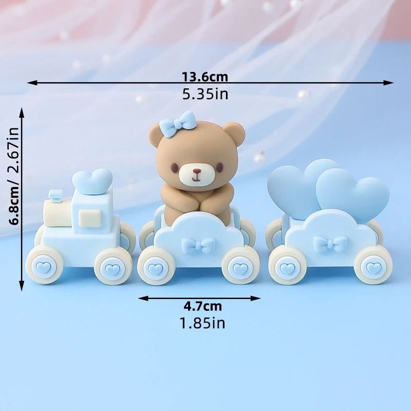 Baby Taarttopper Set - Beer, Regenboog, Wolk & Ster Decoraties