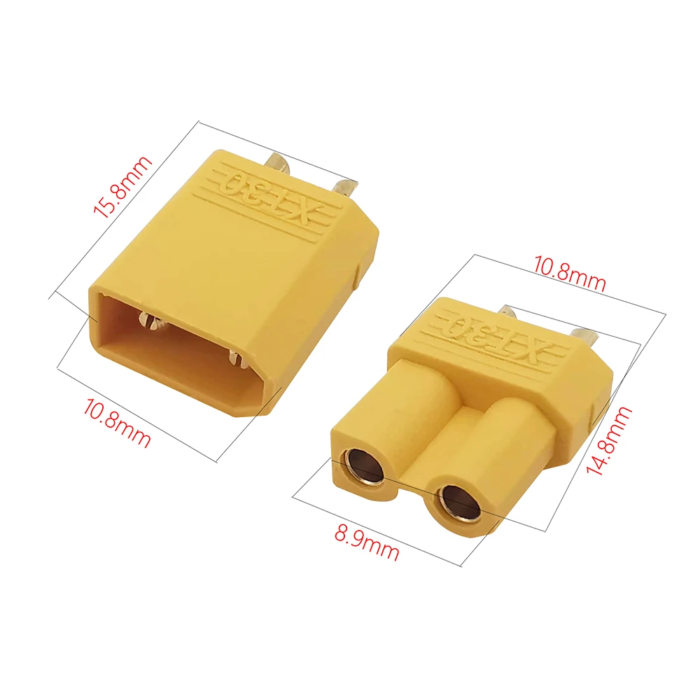 HAXIHA XT30 Stecker Set - 15 Paar Batterieanschlüsse Mit Schrumpfschlauch